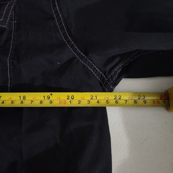 Michael Brandon Shirt Mens Rockabilly Black Button-Up Long Sleeve Large - Picture 12 of 16